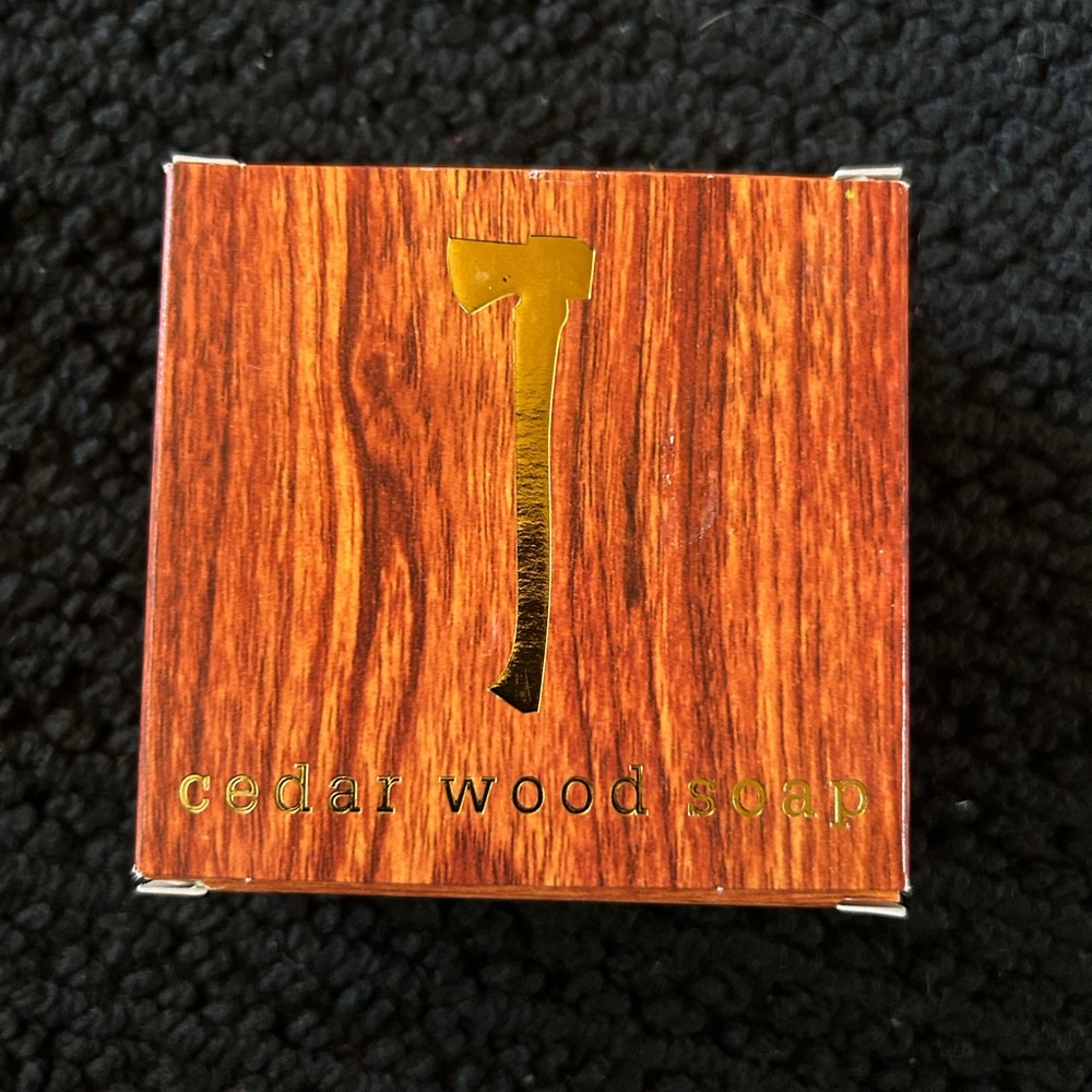 Cedar Wood Soap 🧼 with Gold Axe Design